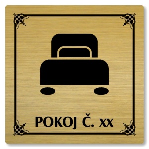 Pokoj, 80x80mm, zlatá, Nebraska